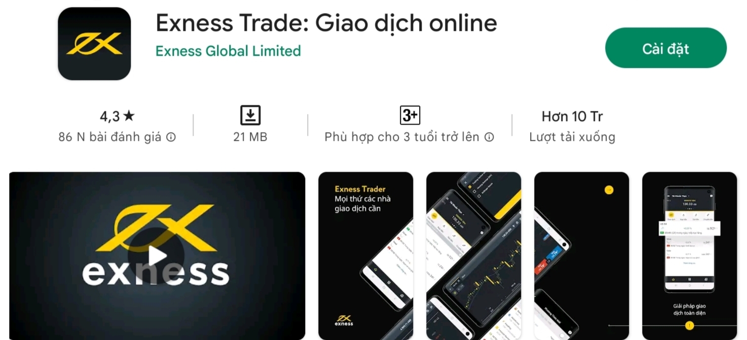 Ứng dụng hỗ trợ trade Forex Exness